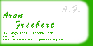 aron friebert business card